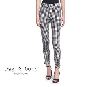 Rag & Bone Gingham Check 10” Capri Pant
